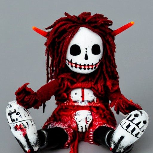 Creepy Bloody Voodoo Doll
