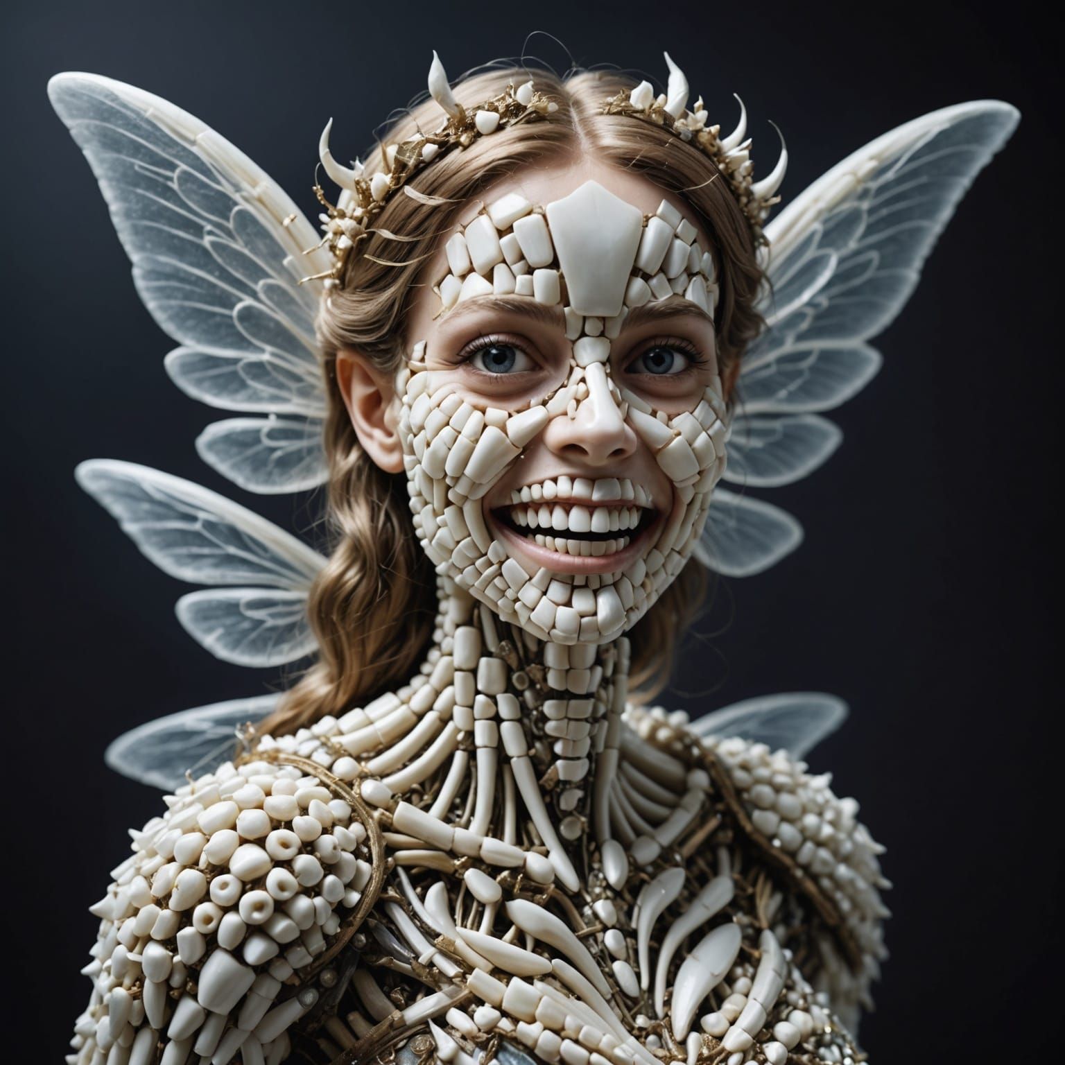 Ethereal Tooth Fairy Made of Teeth and Bone
