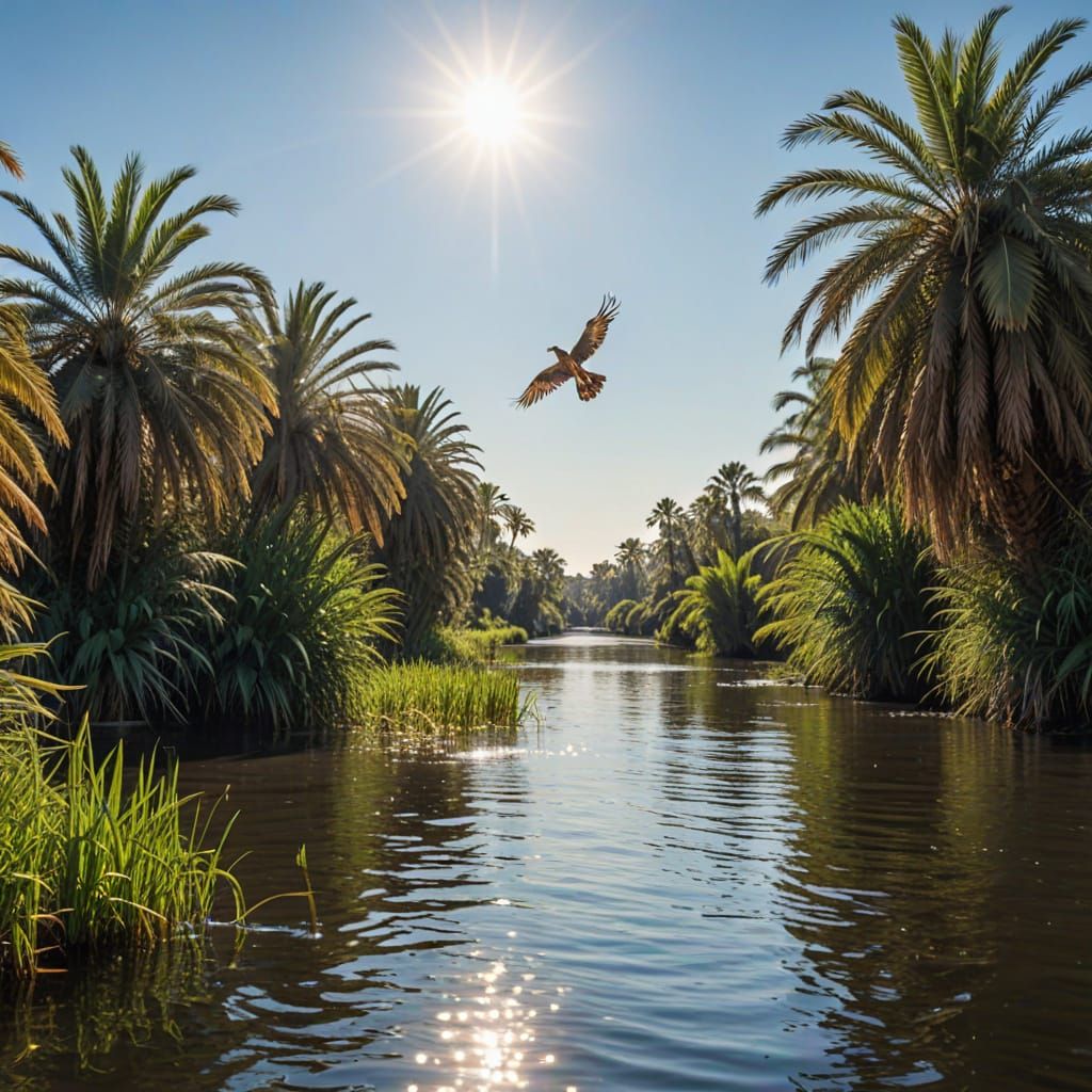 Egyptian God Ra Sails the Nile in Hyper Realistic Masterpiec...