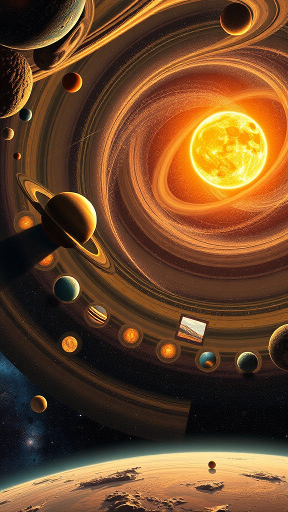 Gravitational Waves Distorting Spacetime in Surreal Style