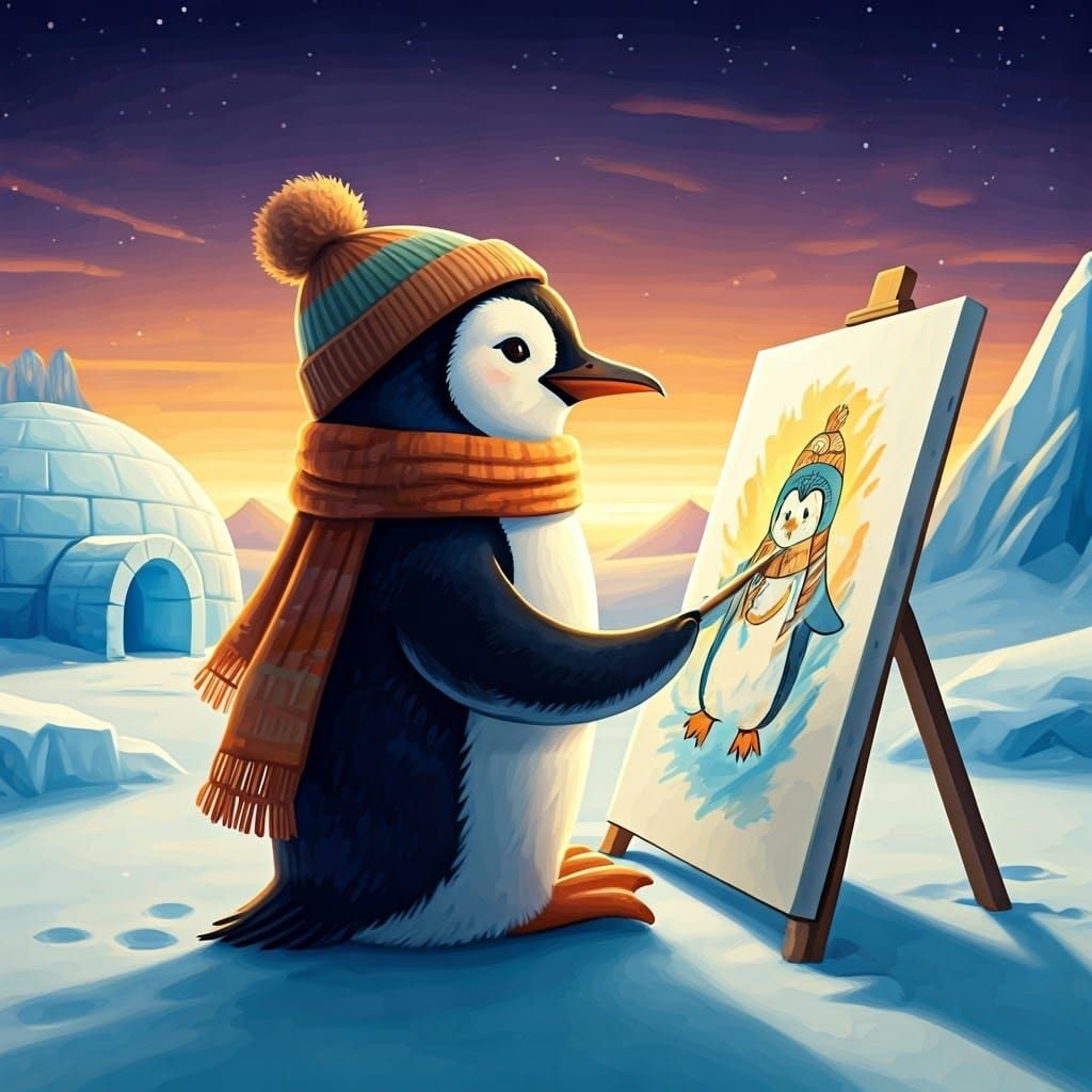 A Penguin Artist Creates a Mosaic Masterpiece in Art Deco St...