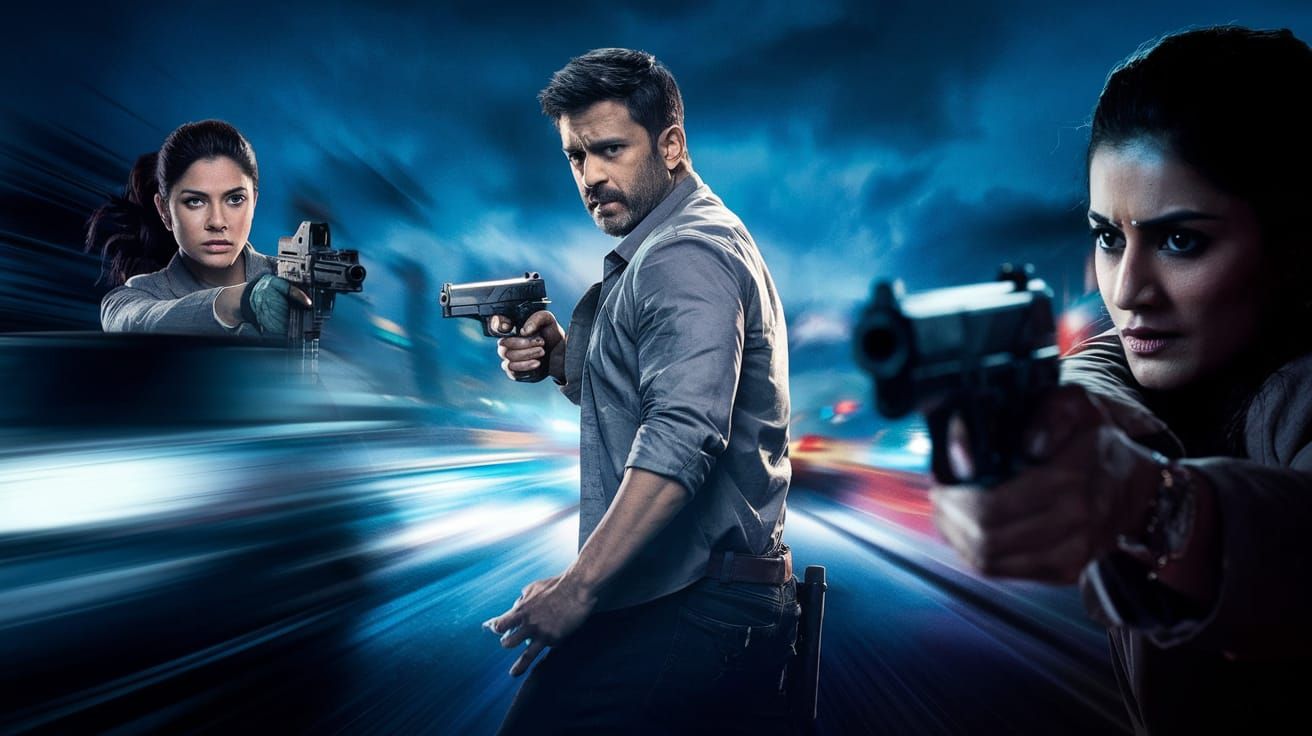 Intense Chase Scene with Determined Figures