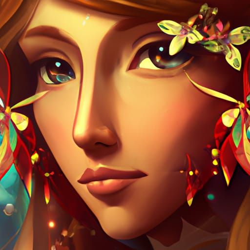 Enchanting Christmas Fairy Portrait in Hyperdetailed Style