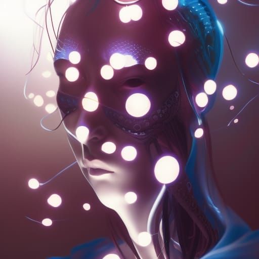 Detailed Medusa Portrait in Art Nouveau Style