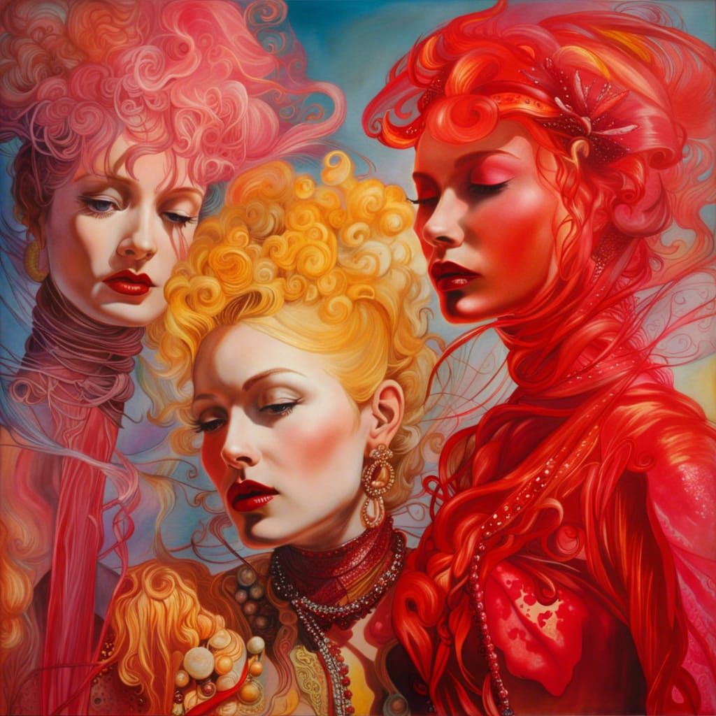 Mixed Media Painting in Alcohol Ink Style