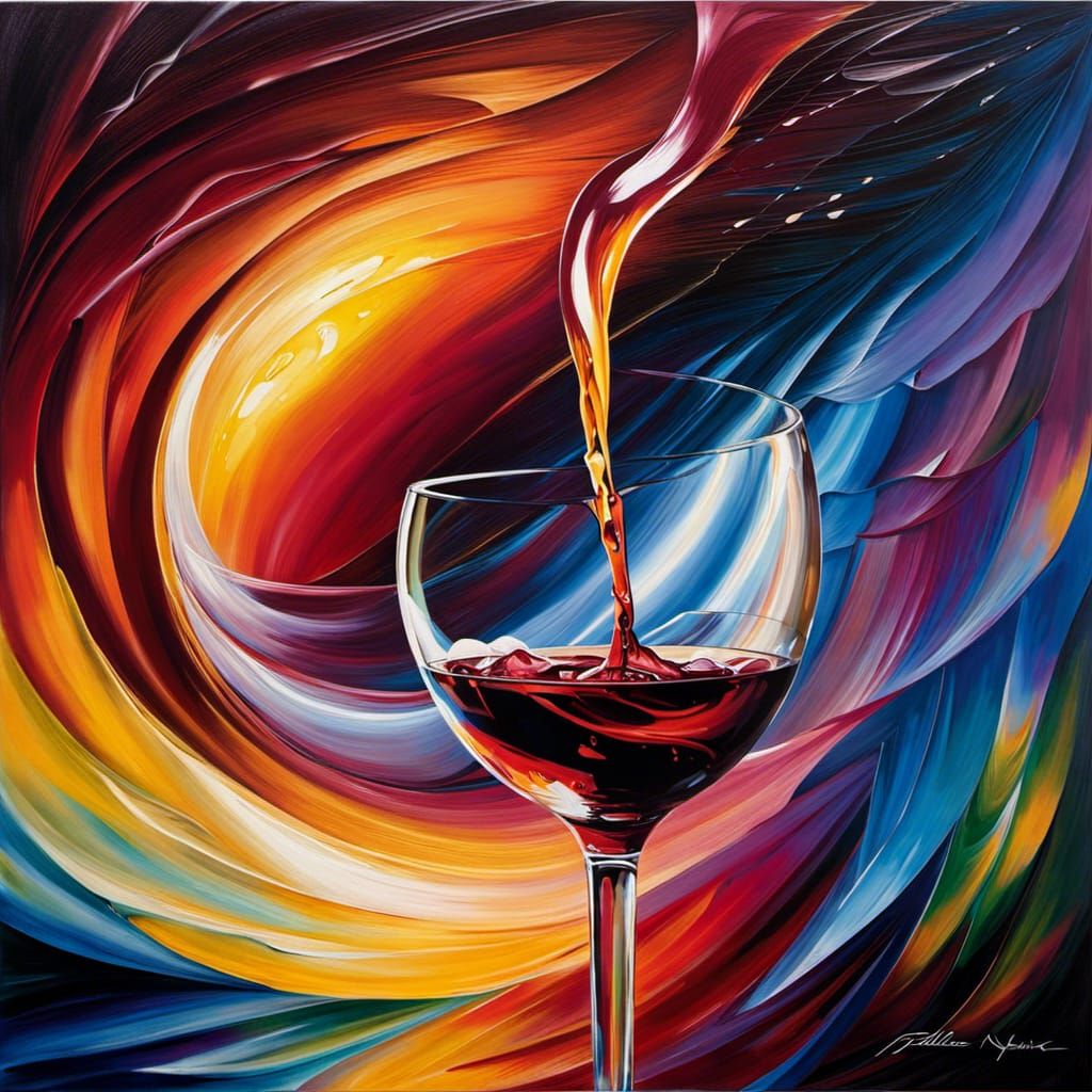 Jesus Turns Water into Wine: Fluid Art