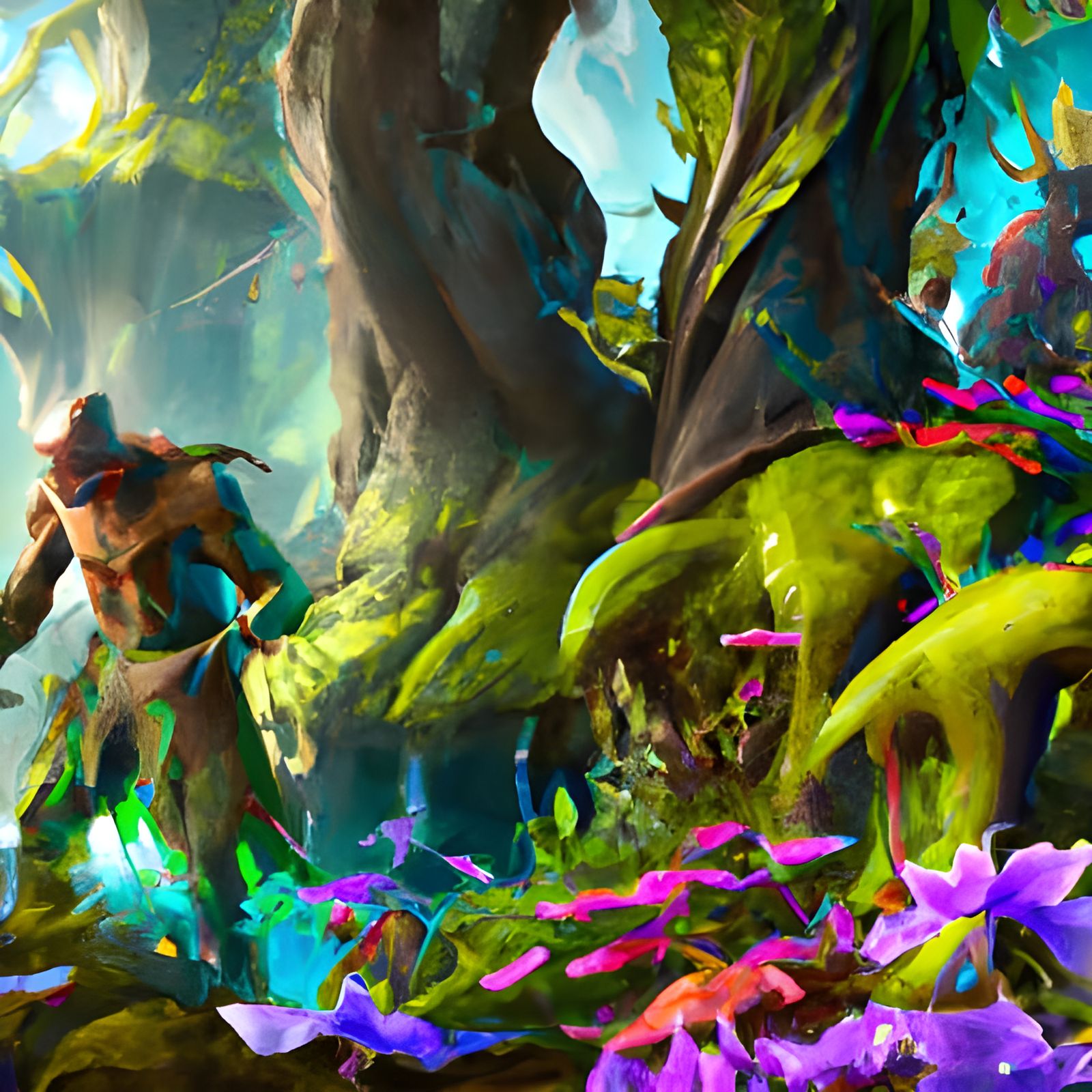 Enchanted Elf Glade in High Fantasy Style