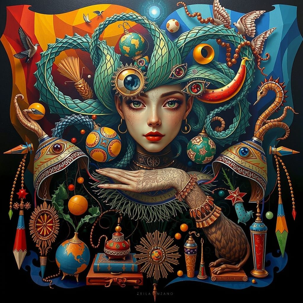 Wonderland in Hyperrealism, Glitch and Op Art