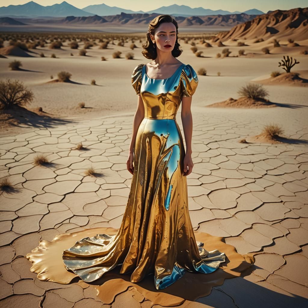 Surreal Desert Dream in Salvador Dali Style