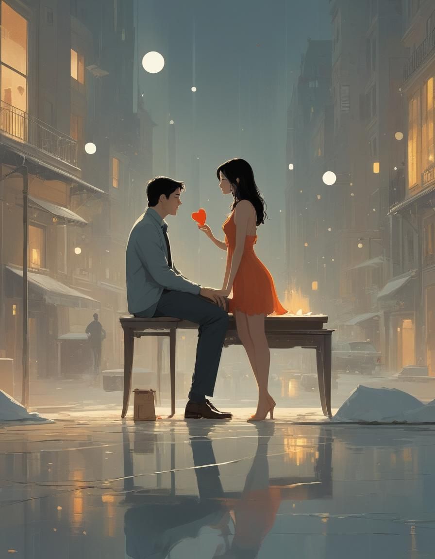 Abstract Digital Illustration of Lost Love