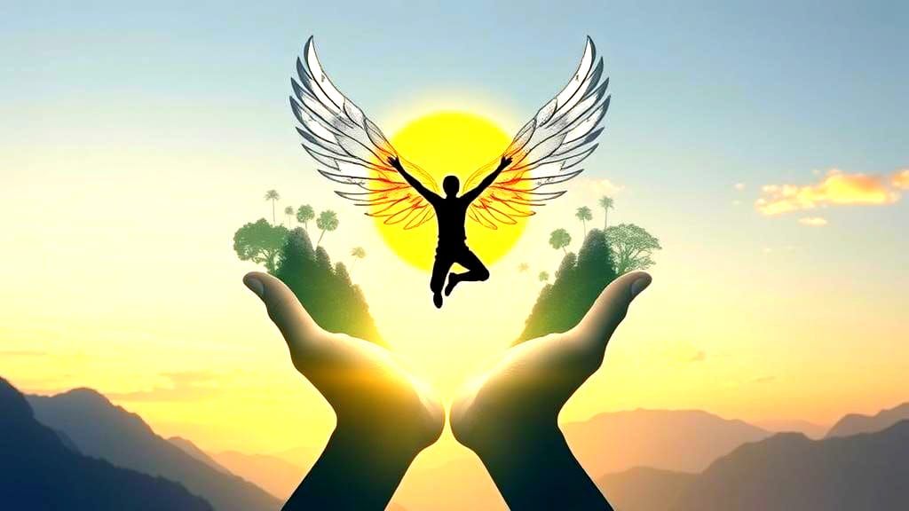 A Leap of Freedom: Surrealist Angel Wings