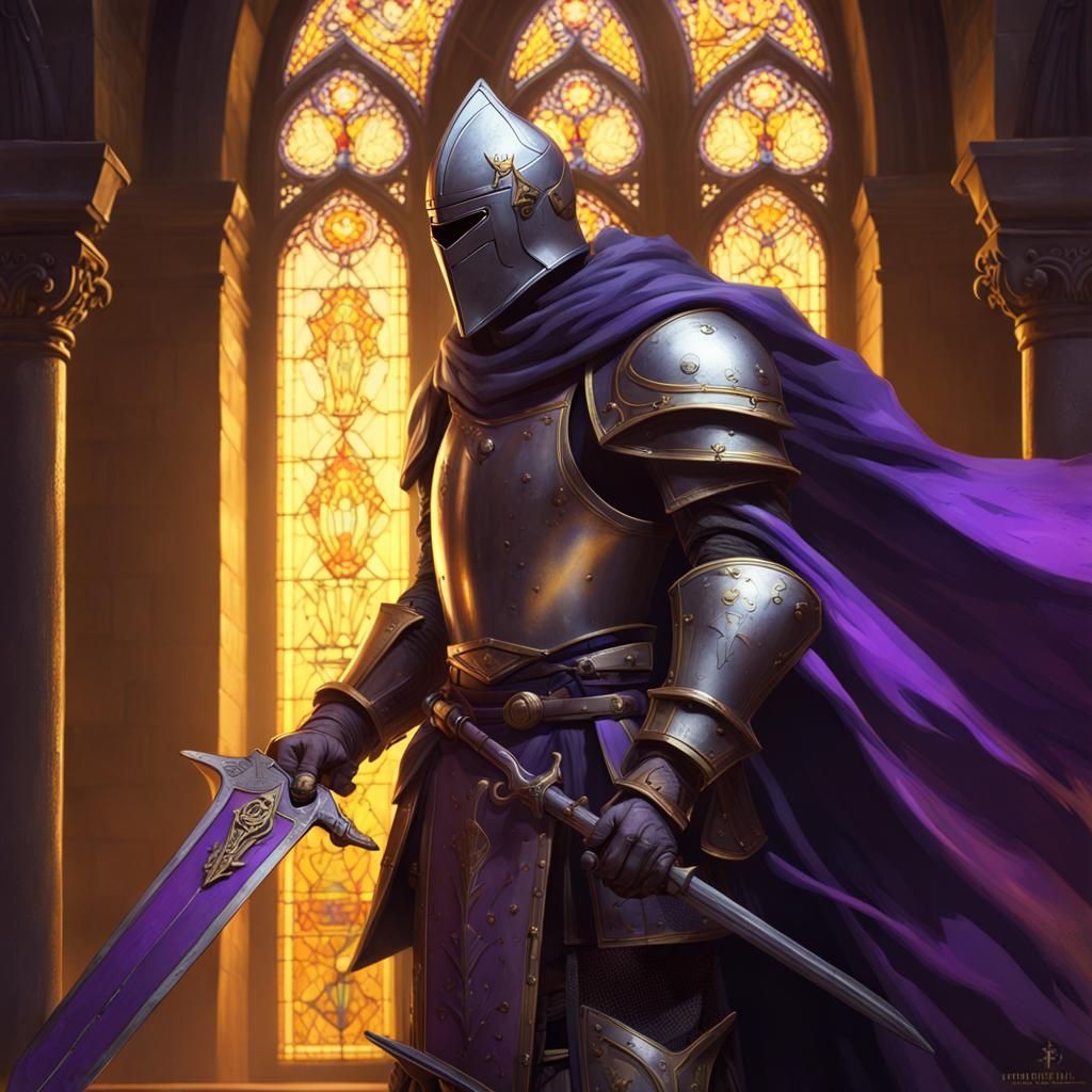 Epic Templar Knight in Dark Fantasy Style