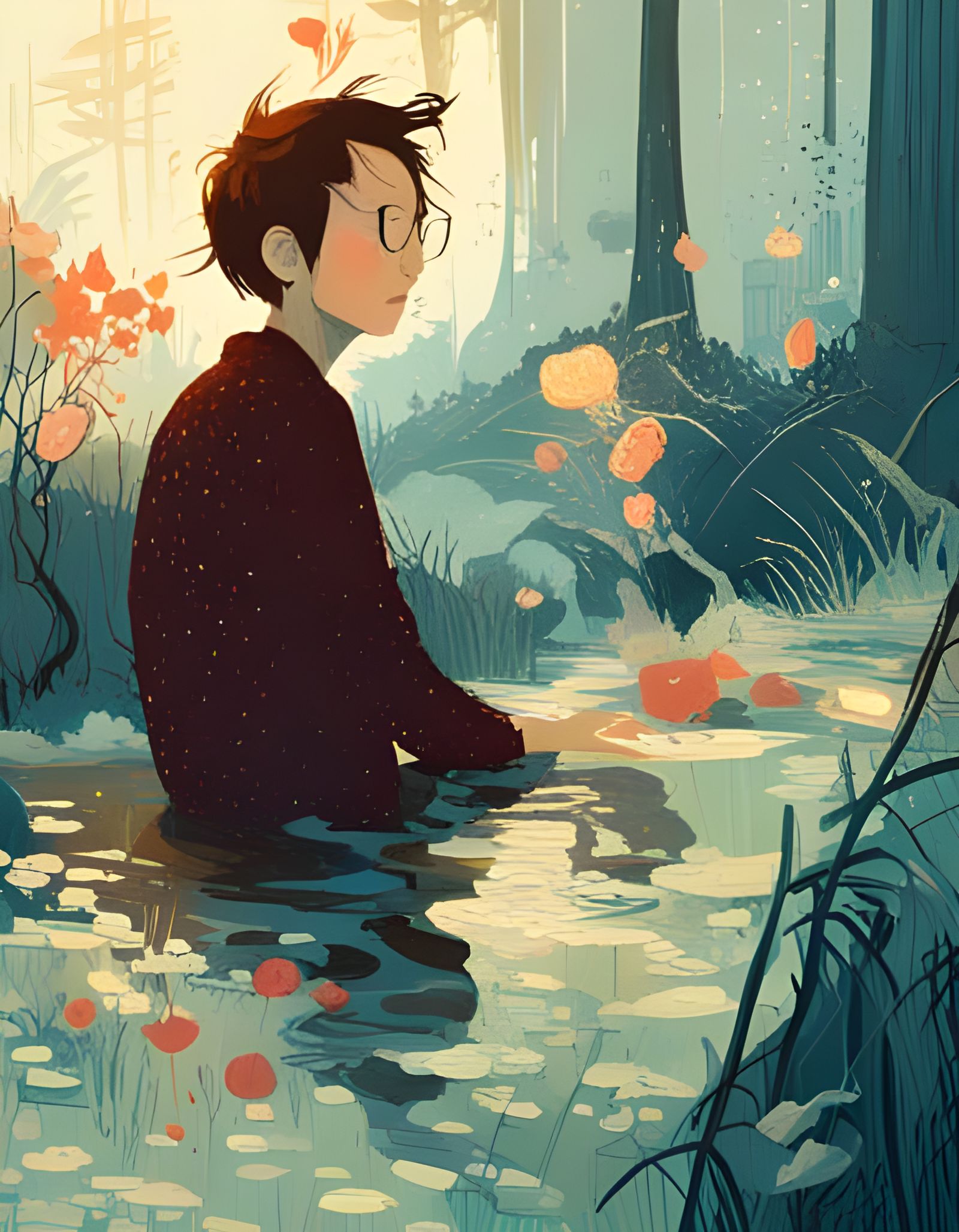 Overwhelmed: Digital Art in Composite Style