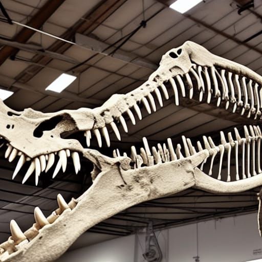 Dinosaur Skeleton Fossil Display