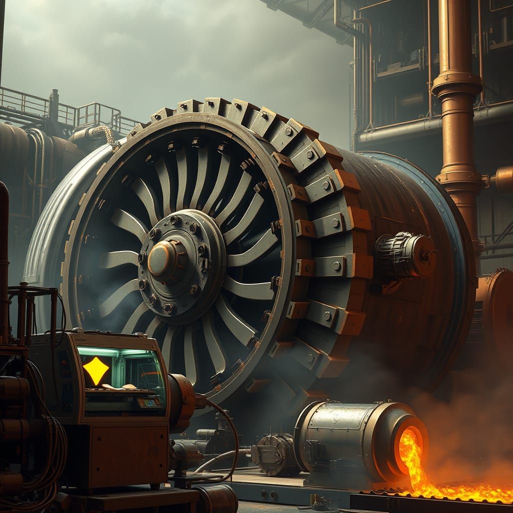 Turbines have new plate designs, printer and molten metals remind of old age. Reduce cost or forced labor camps?