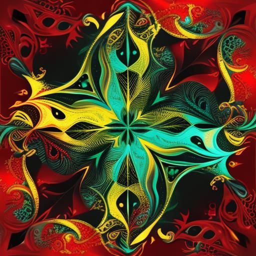 Colorful Abstract Fractal Vector Design