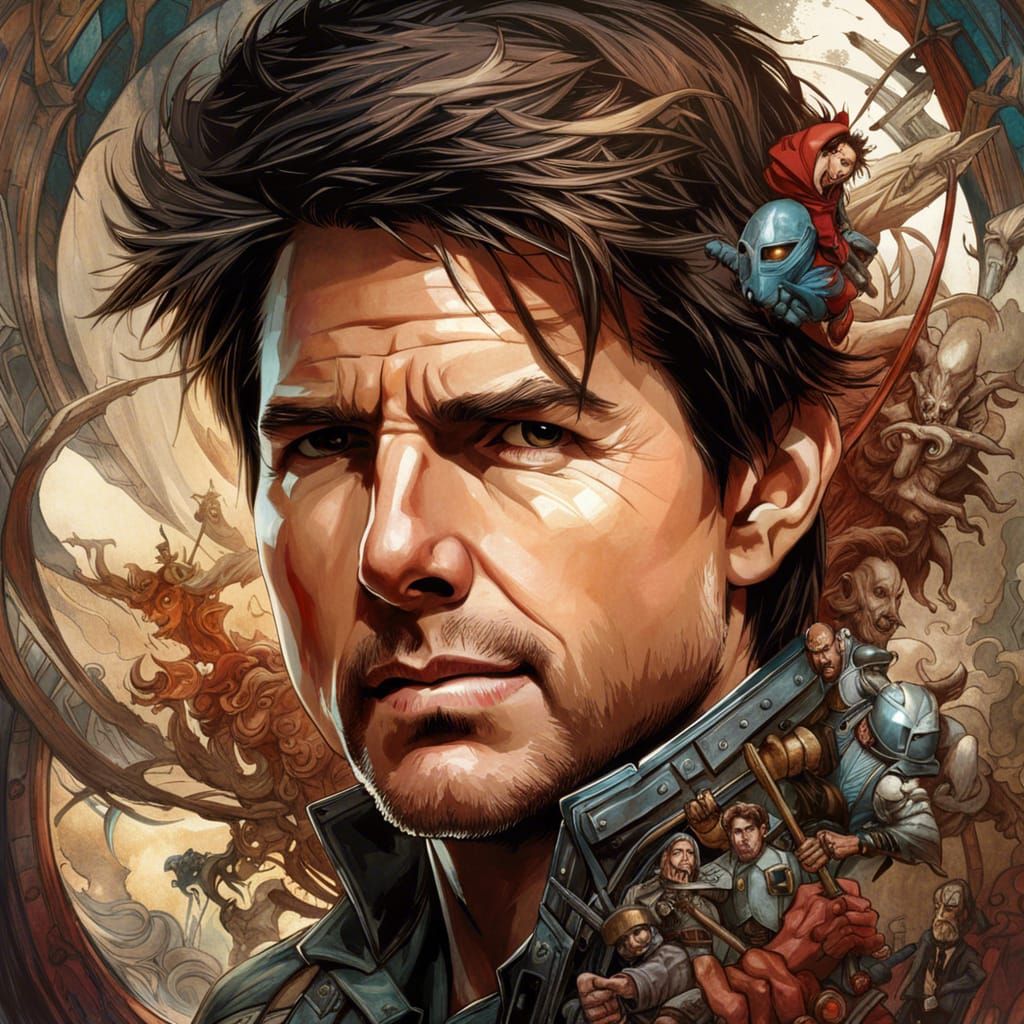 Caricature of Tom Cruise