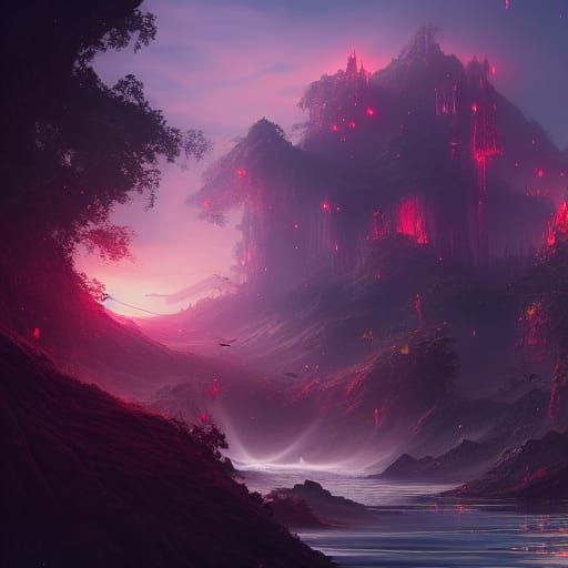 Fantastical Matte Painting in Unreal Engine Style