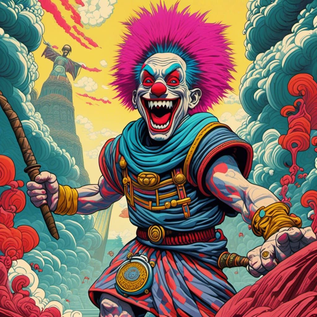 Cartoon Roman Centurion with Silly Face