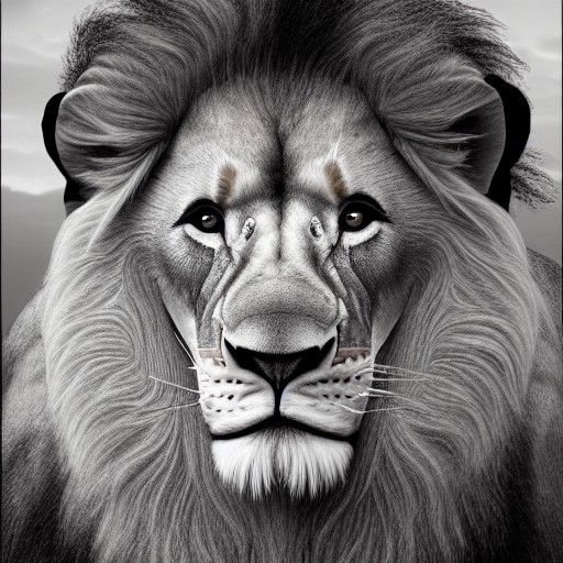 Stylized Portrait of the Lion King