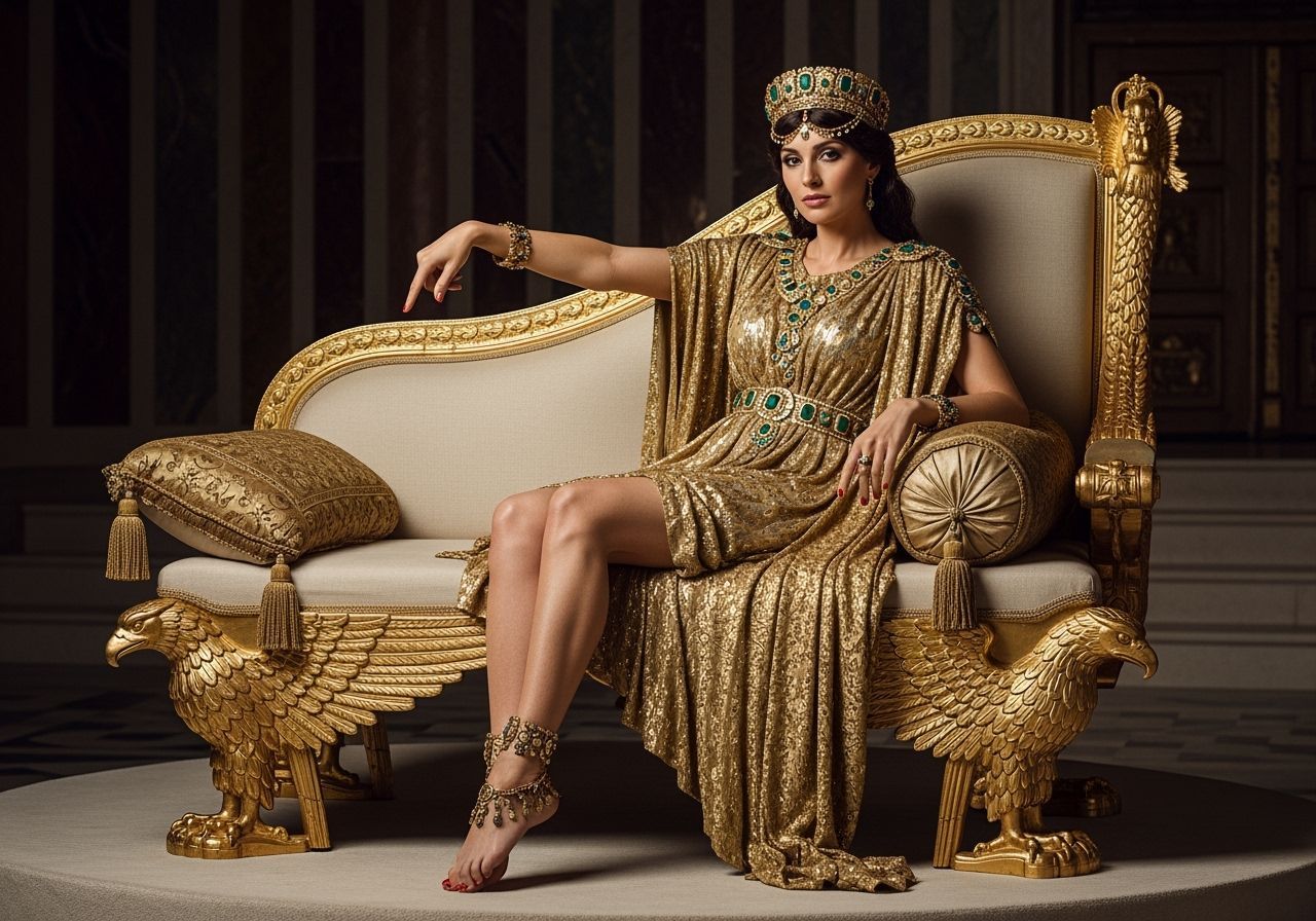Empress Theodora of Byzantium Lounging in Royal Opulence