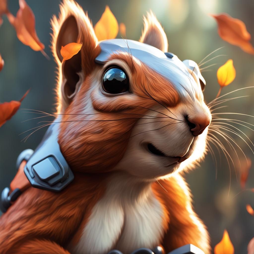 Hyperrealistic Squirrel Portrait in Trending Art Style