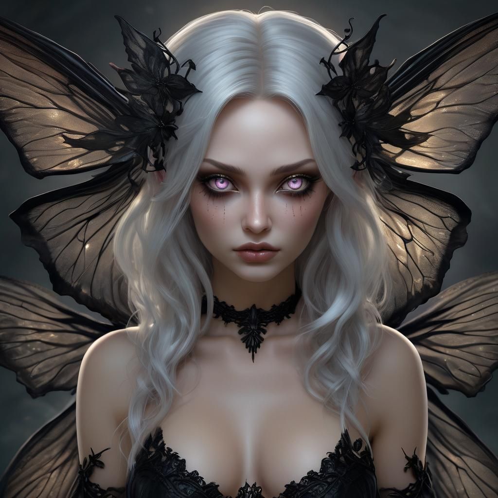 Demonic Fairy Woman: Gothic Ethereal Beauty