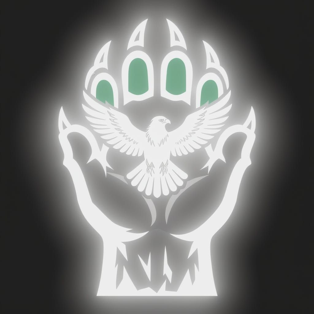 Wolf Paw Logo with Hawk Graphic