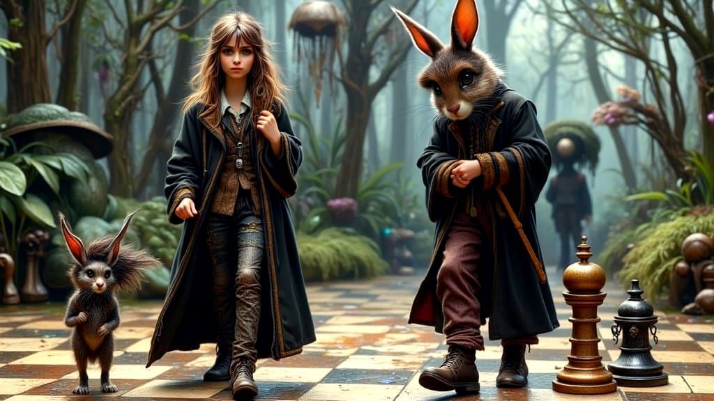 Mystical Adventure on a Whimsical Chessboard