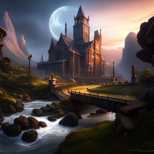 Fantastical Matte Painting in Deep Color