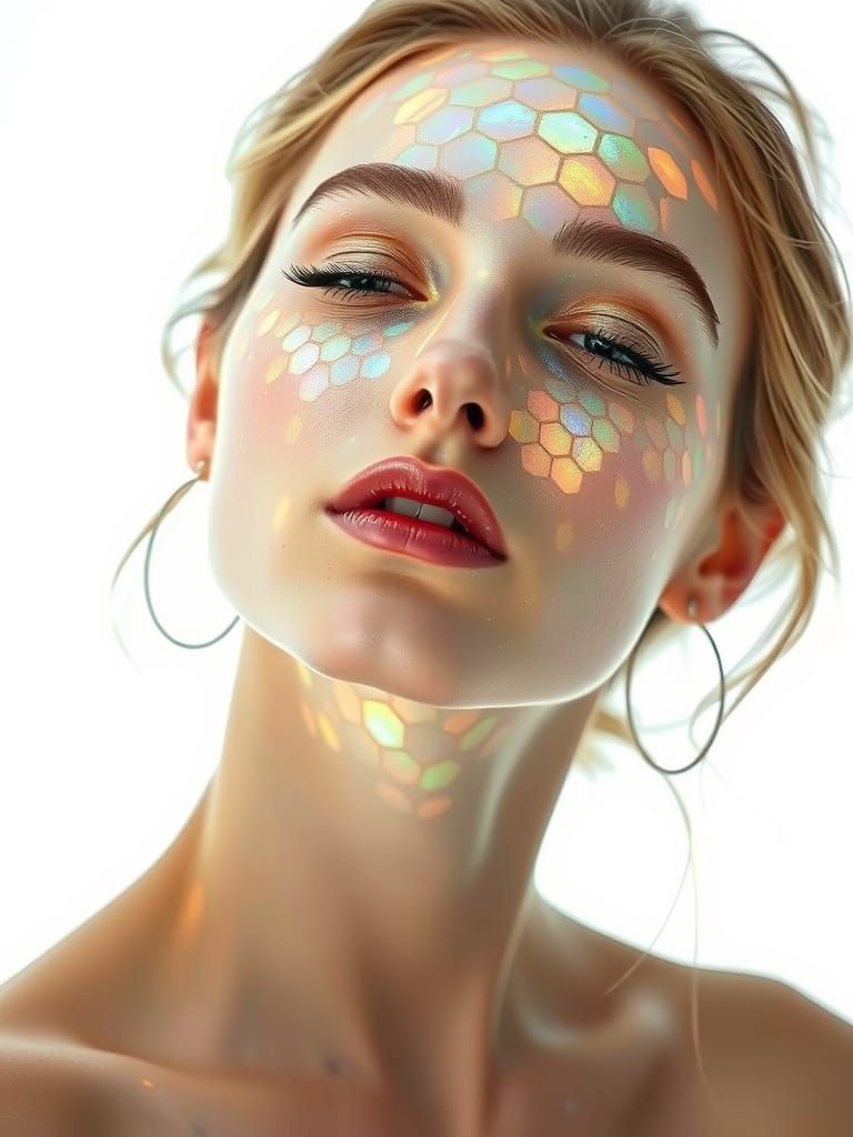 Ethereal Beauty in Pearlescent Glow