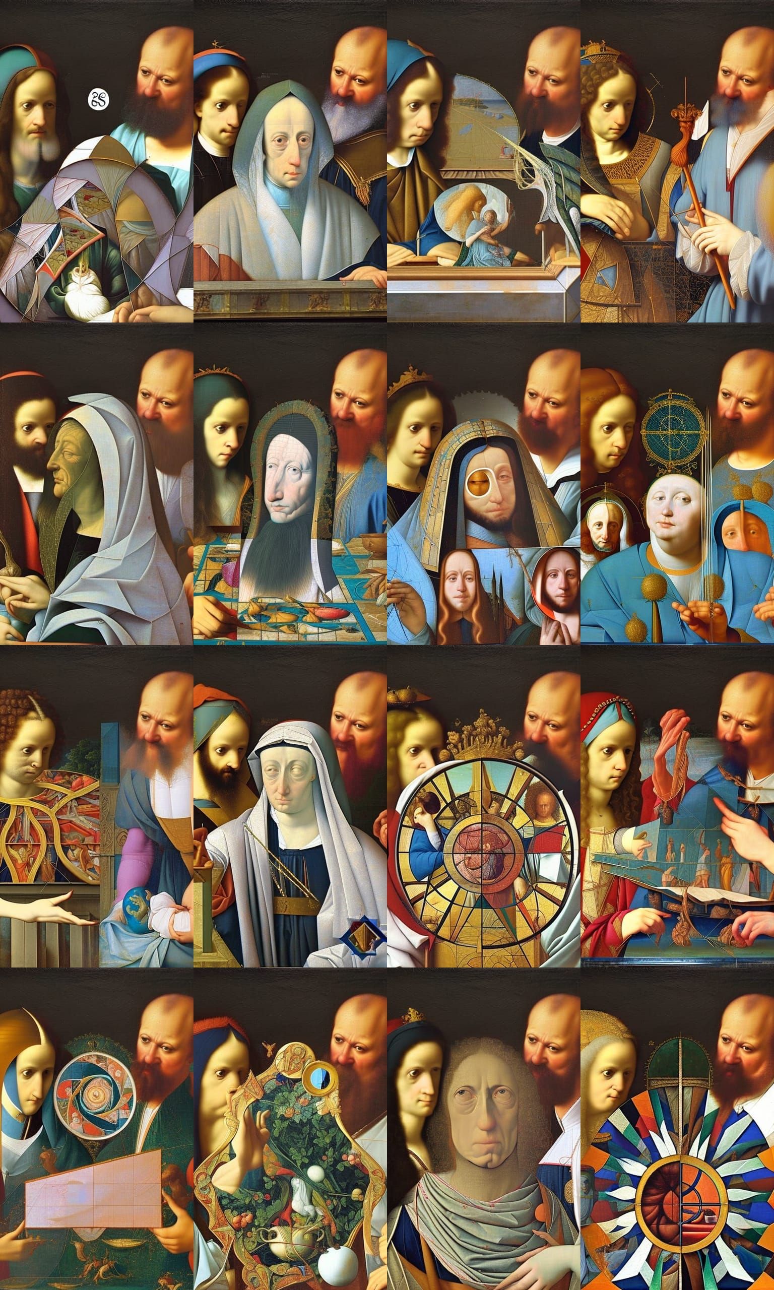 Grotesque Renaissance Painting in Golden Ratio