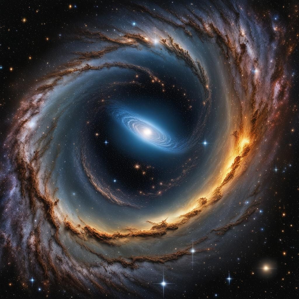 Supermassive Black Hole Core of Spiral Galaxy