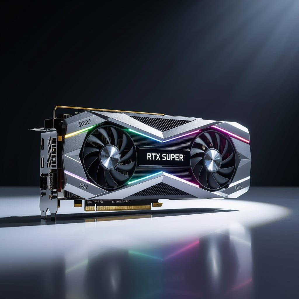 NVIDIA RTX 7090 Super Ti Graphics Card Studio Photo