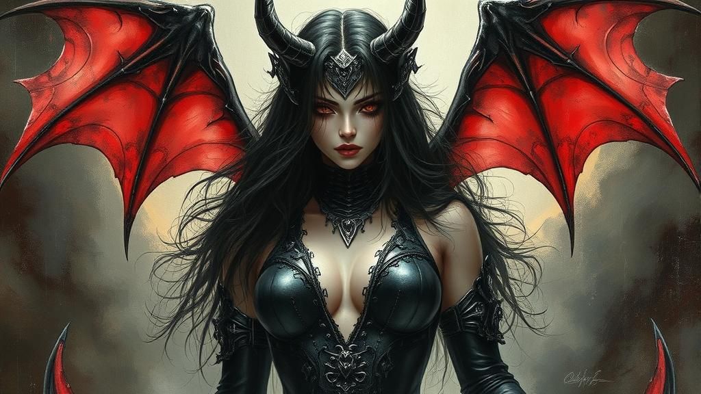 Gothic Hellfire in a Hyperrealistic Style