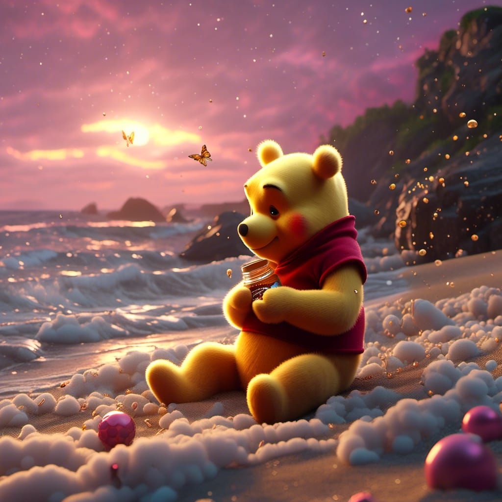 Winnie the Pooh at Sunset: Matte Painting