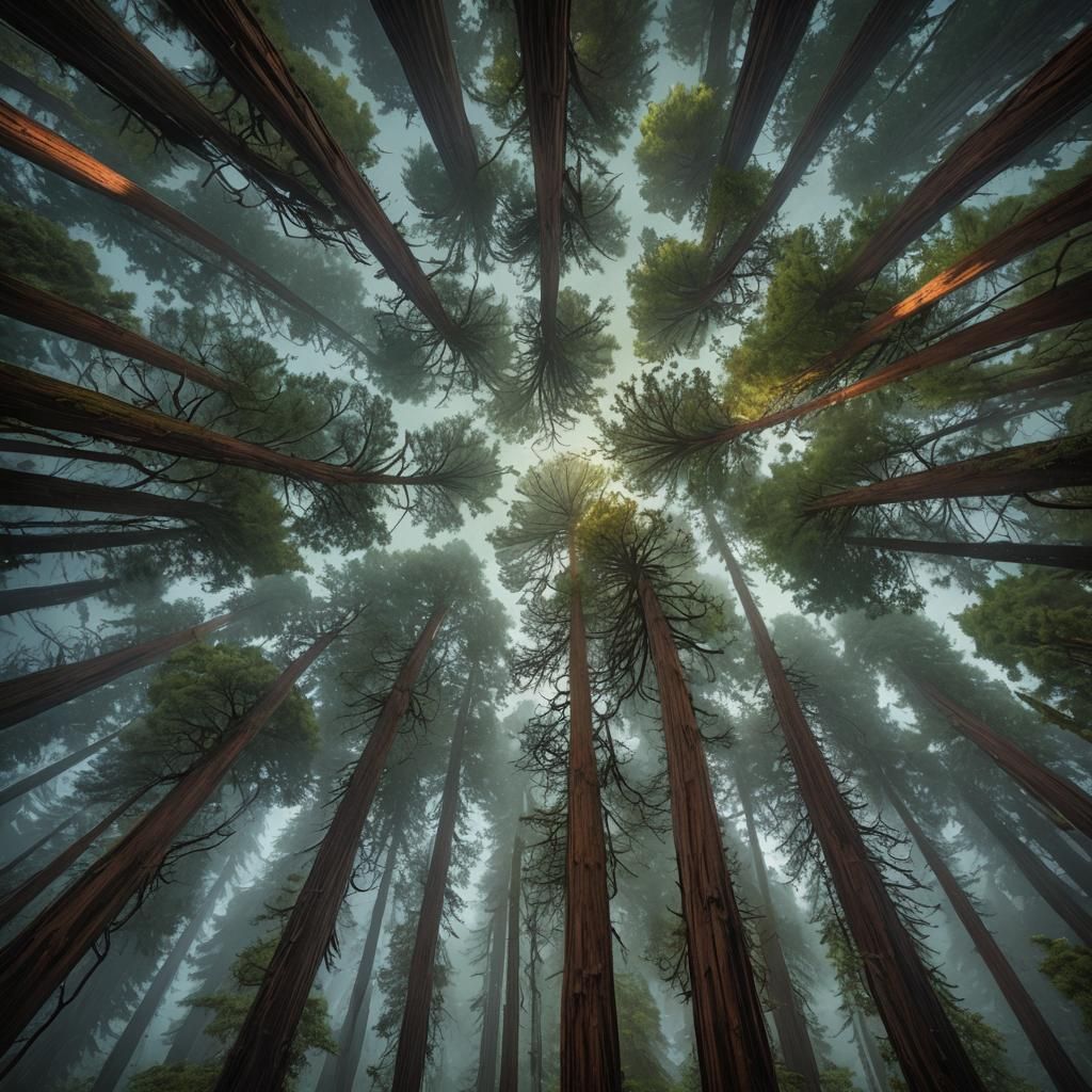Moonlit Redwood Forest in High Resolution