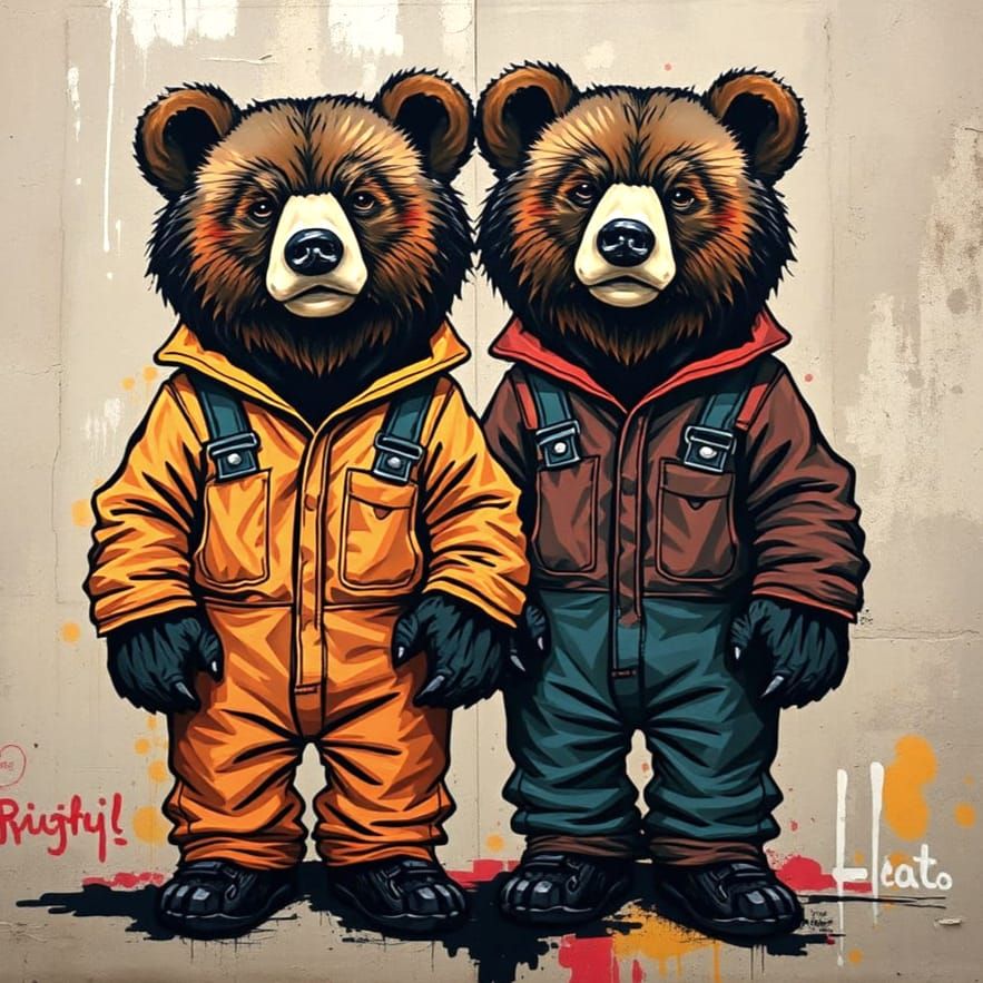 Graffiti: Two Bears II