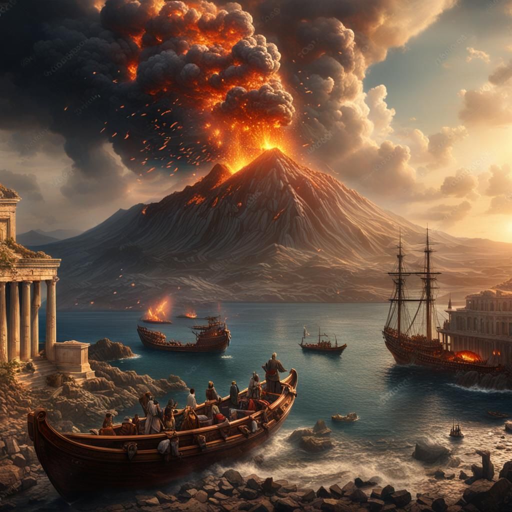 Thera Volcano Eruption: Ancient Greek Departure