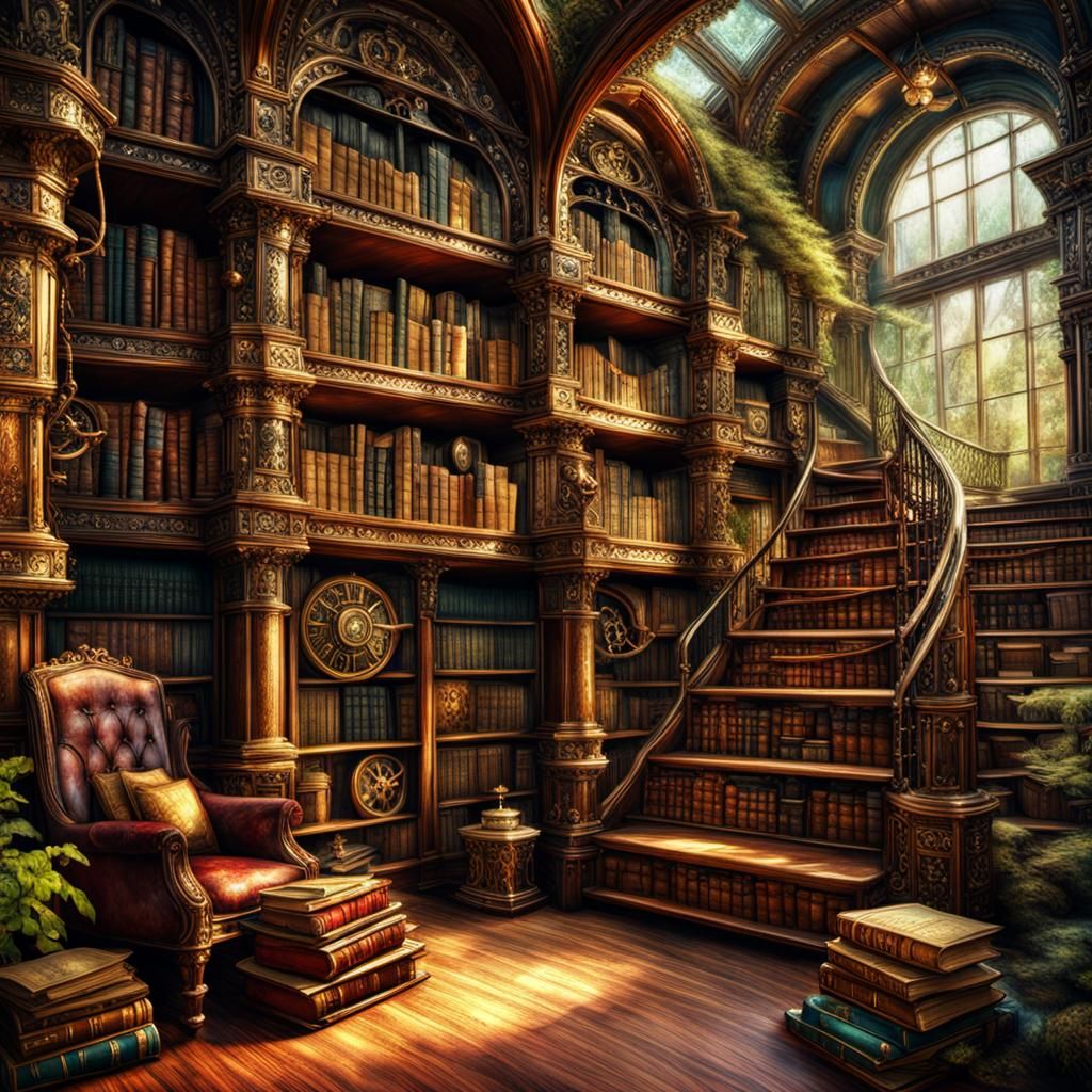 Ancient Steampunk Library