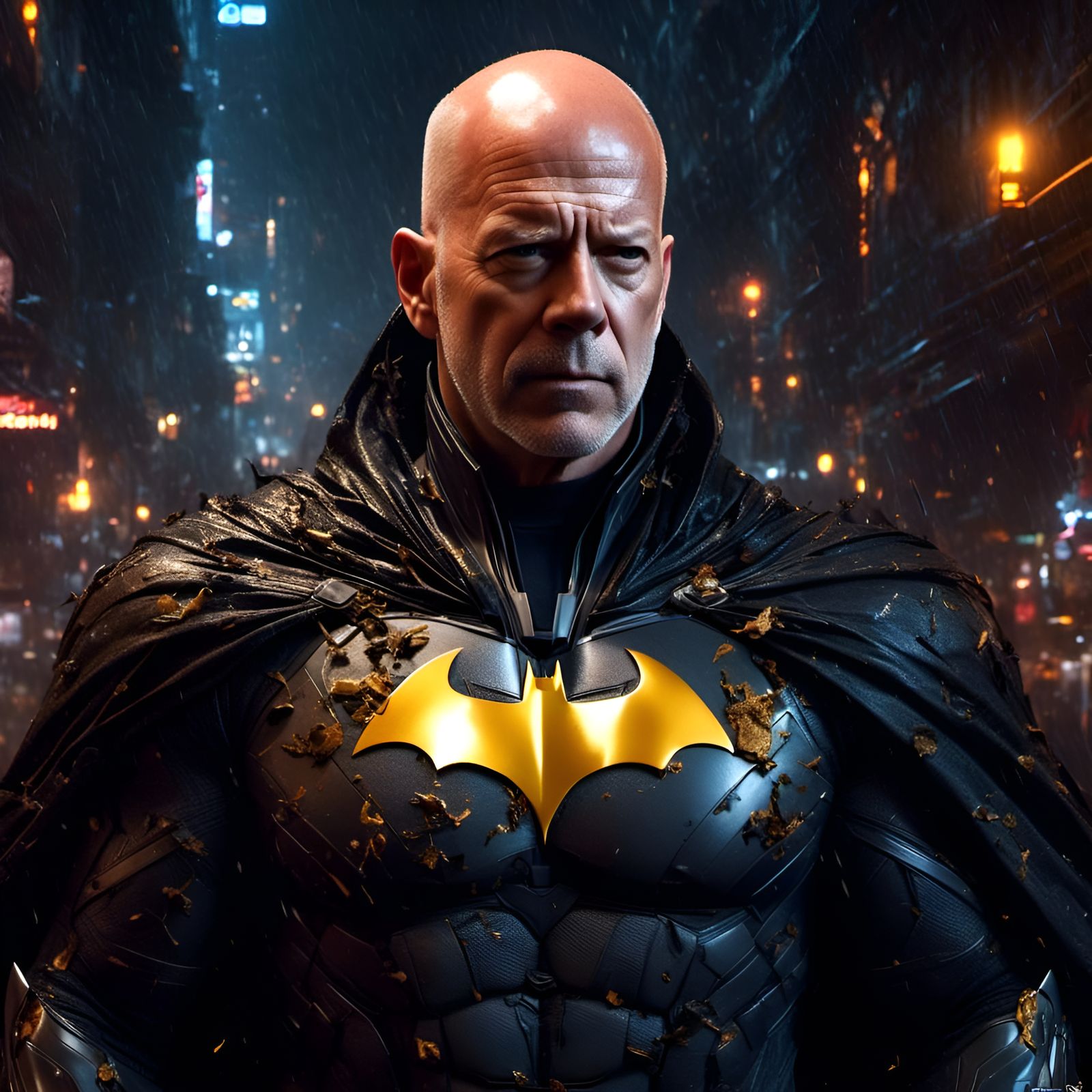 Bruce Willis as Batman in Animated Portrait