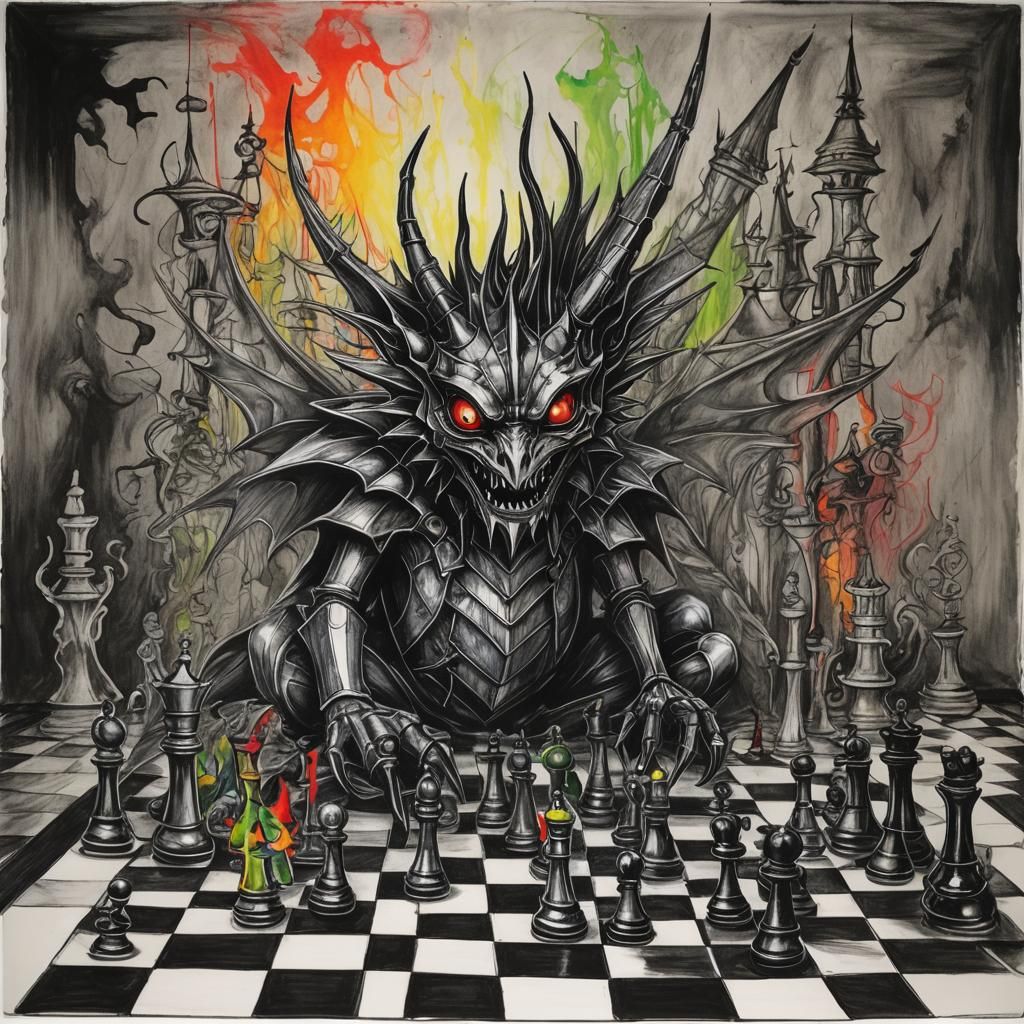 Kids Crayon drawings ,surreal child's drawing of  glitch dig...