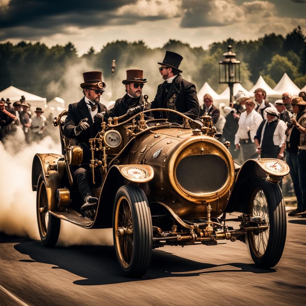 Steampunk world: The car race