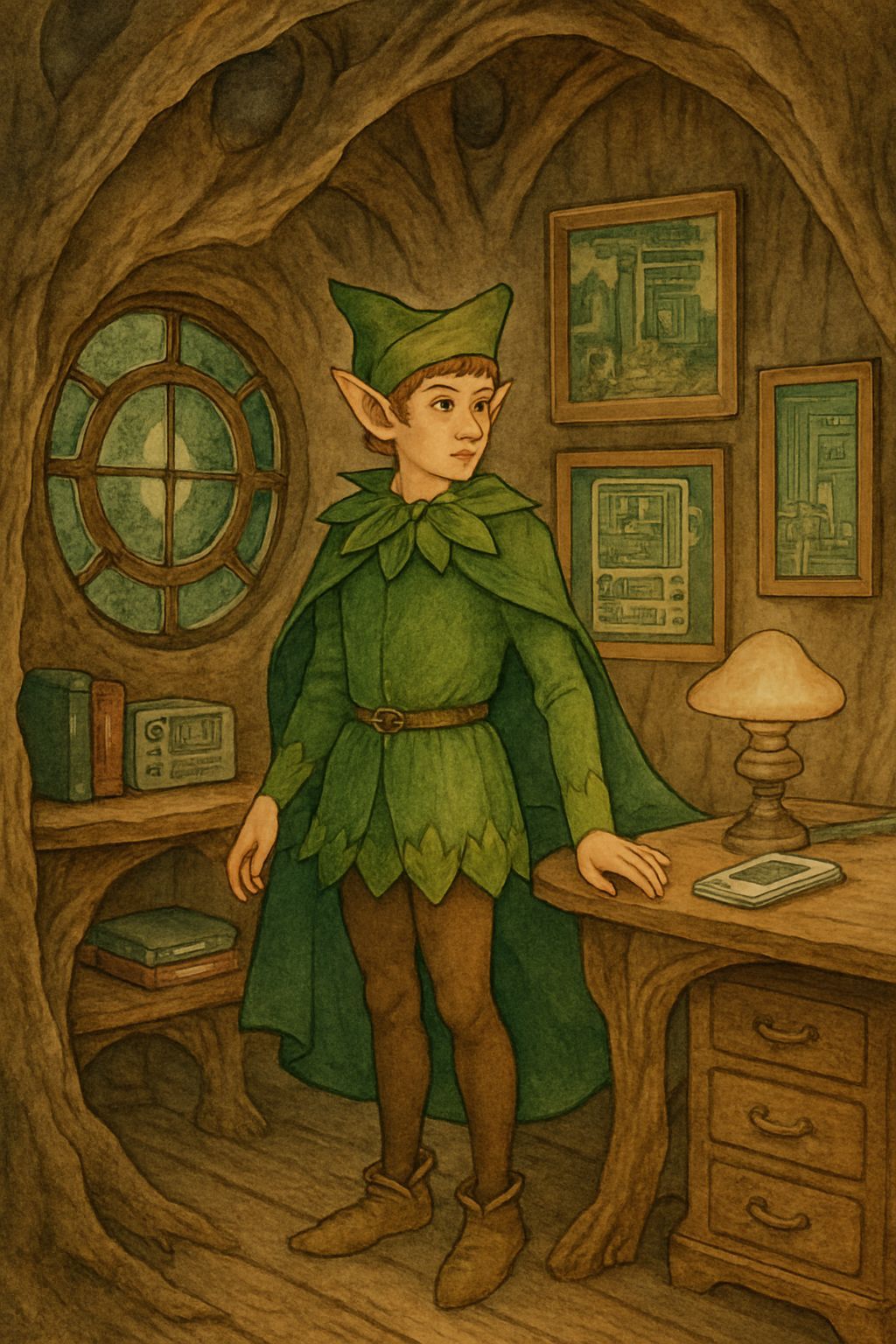 Wood Elf Treehouse Interior, Bestall and Van Eyke Style