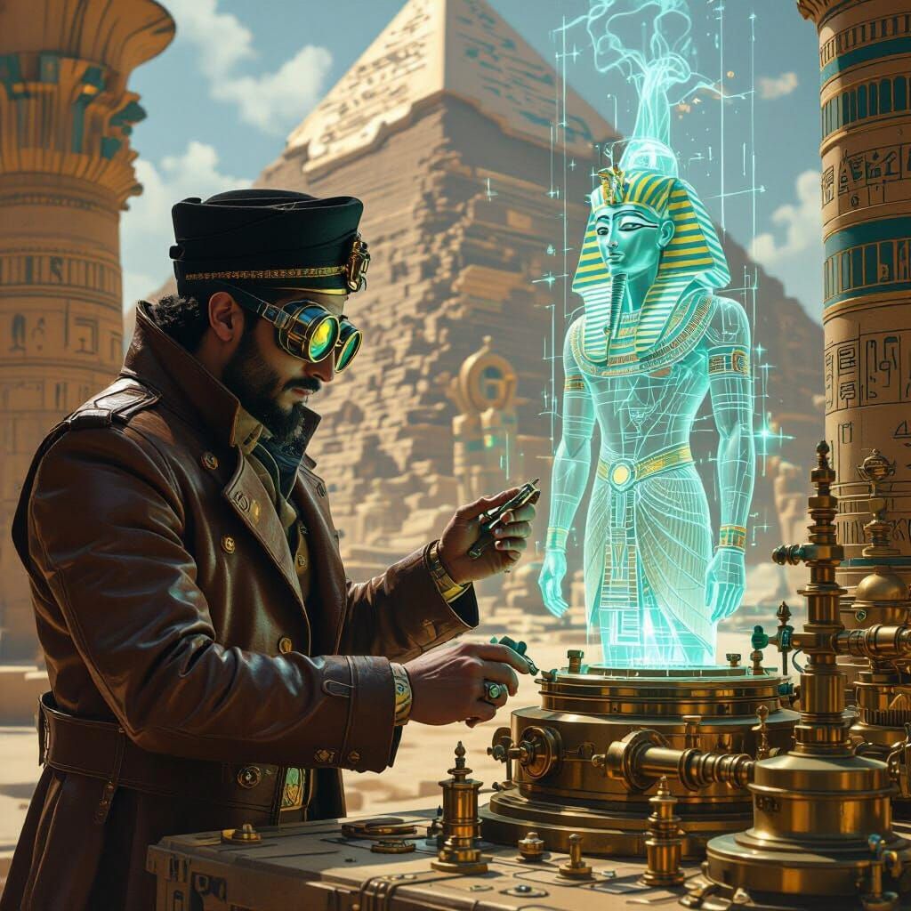 Steampunk Airship Docks at Pyramid Power Station