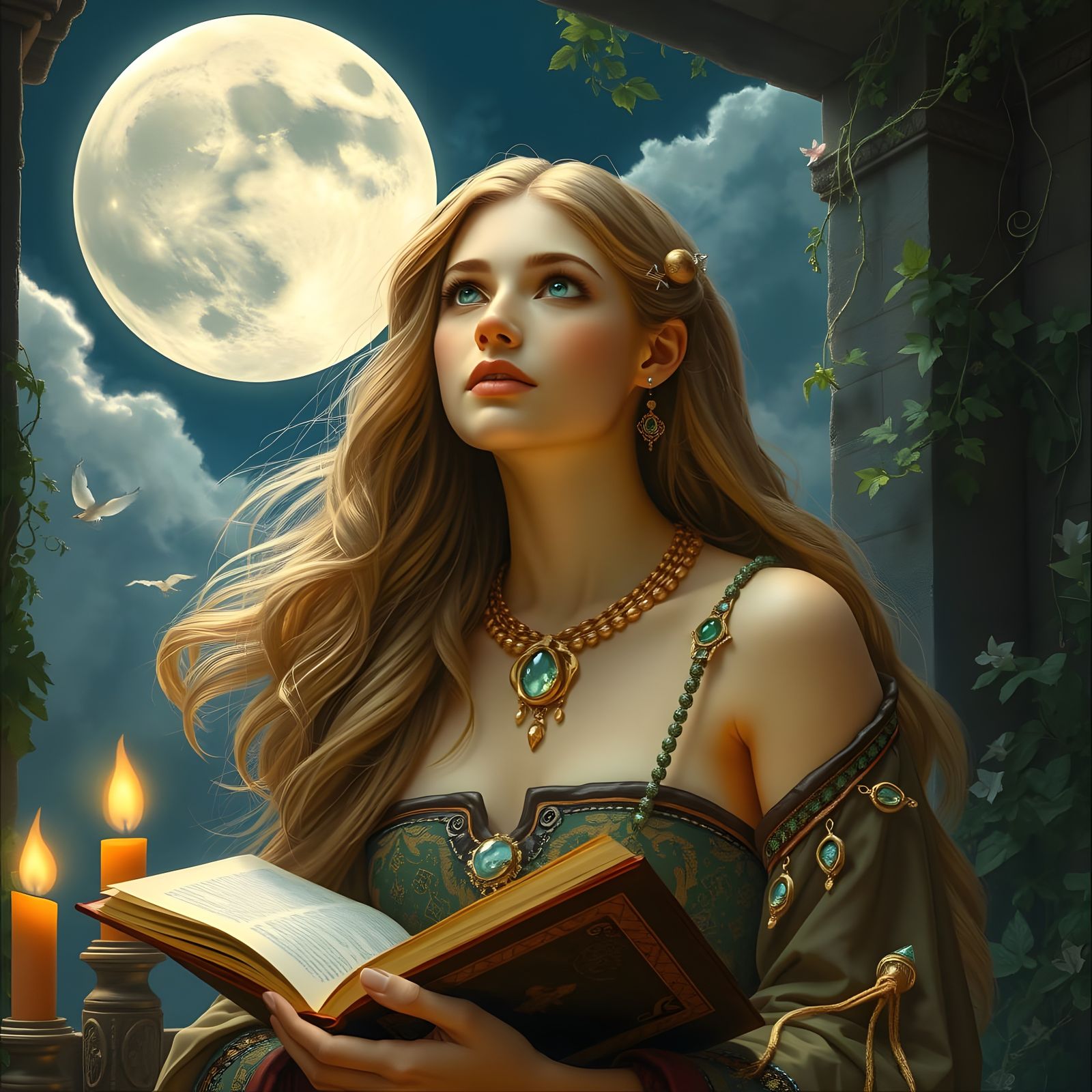 Ethereal Oracle of the Moonlit Night