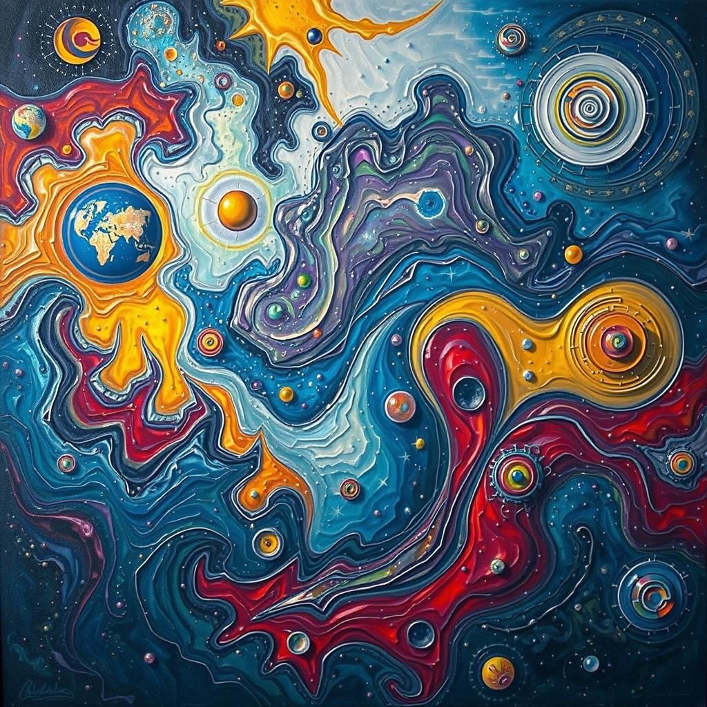 Ethereal Galactic Scene in a Surreal Style