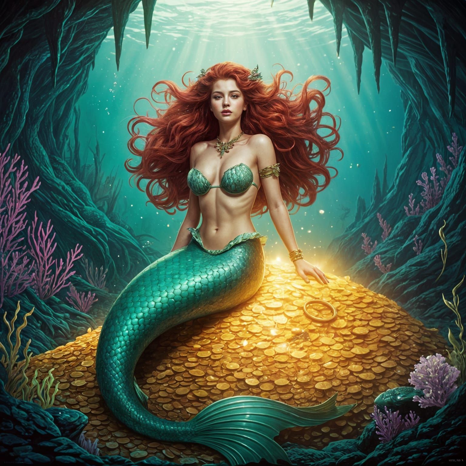 Siren of Golden Depths in Modern Comic Illustration