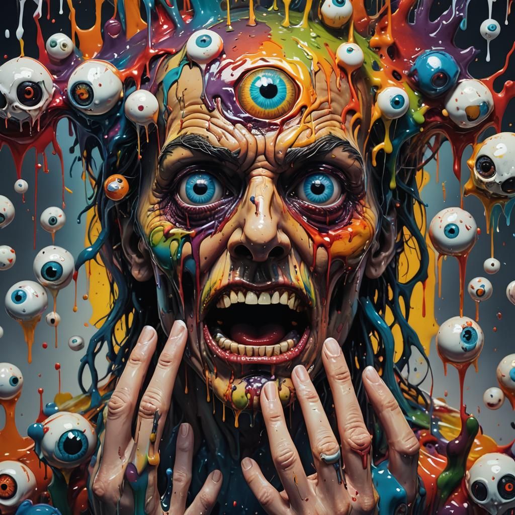 Horror House: Melting Face with Eyeballs