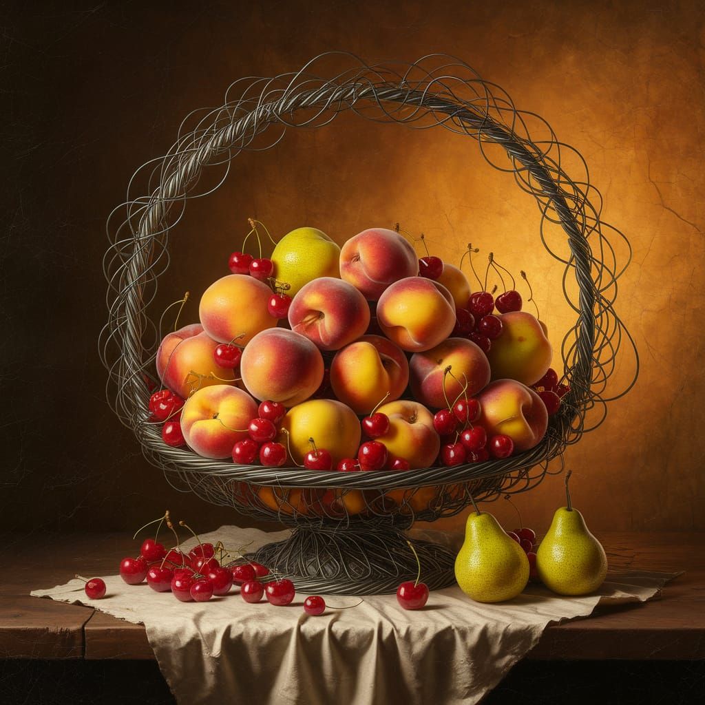 Renaissance Still Life with Steel, an Oil Painting